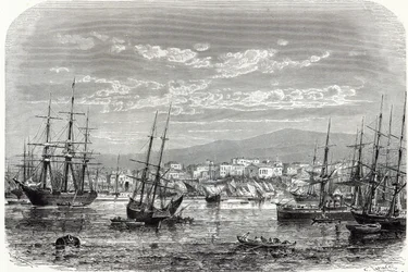 Atene: vista generale del Pireo, da 